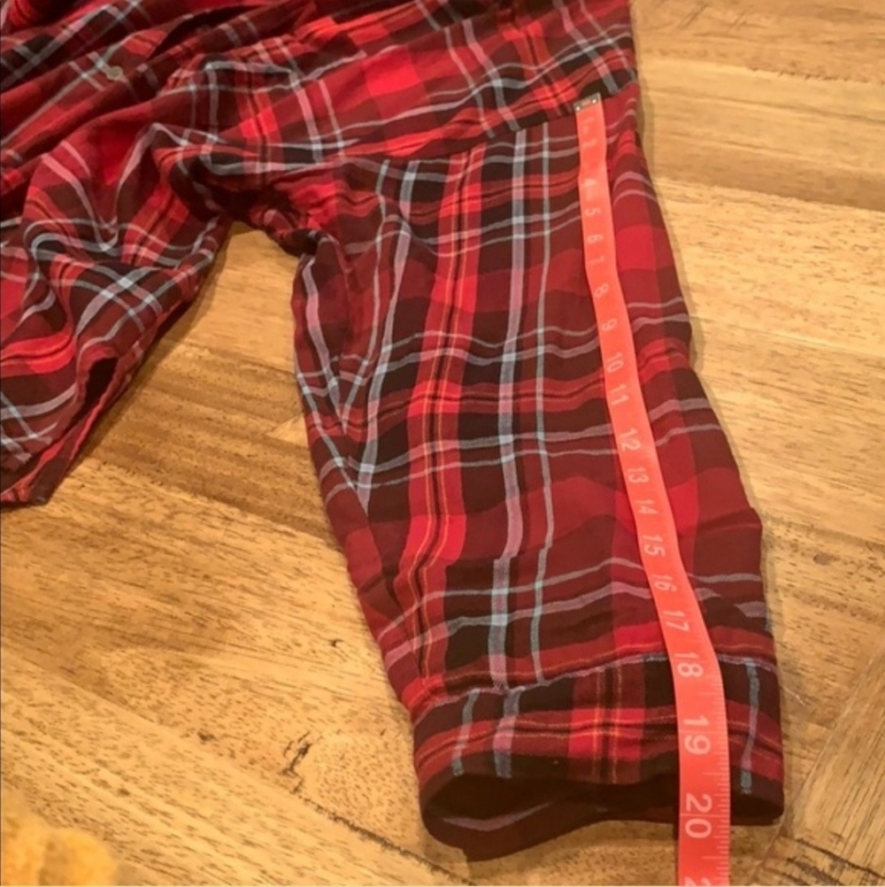 Old Navy Red/Pink Plaid The Boyfriend Shirt Plus Size Women's XXL 100% Cotton - Picture 4 of 6